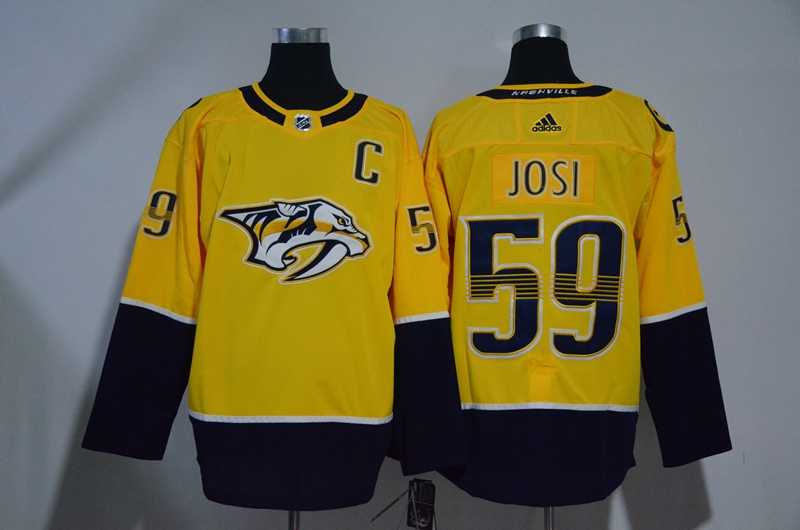 Nashville Predators #59 Roman Josi Gold Adidas Stitched Jersey